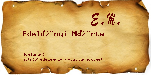 Edelényi Márta névjegykártya