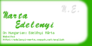 marta edelenyi business card